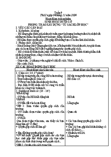 Kế hoạch bài dạy Toán + Tiếng Việt 3 - Tuần 9 - Năm học 2024-2025 - Hoàng Thị Dung